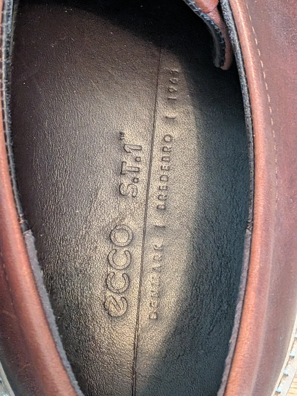 ECCO ST.1 Hybrid Men's Leather Plain Toe Derby Shoes Brown Size 12 12.5 Luxury